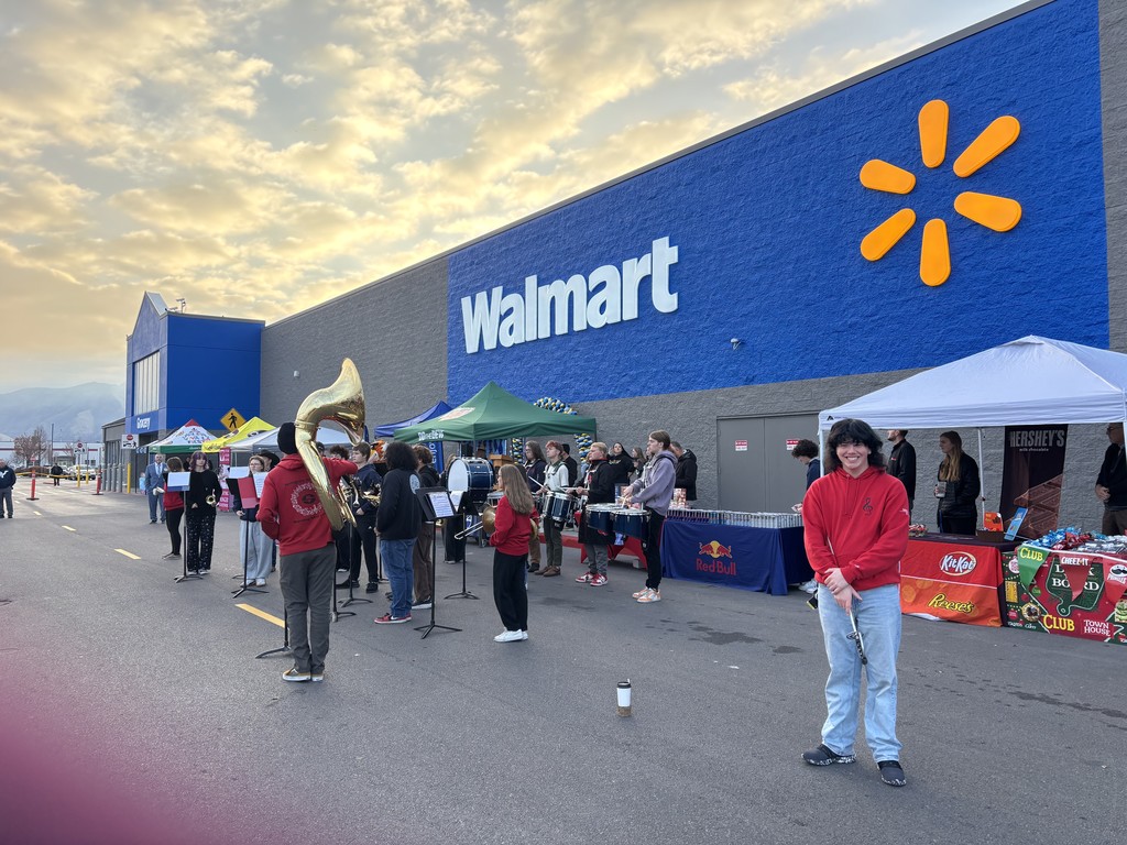 Marching Band plays at Walmart