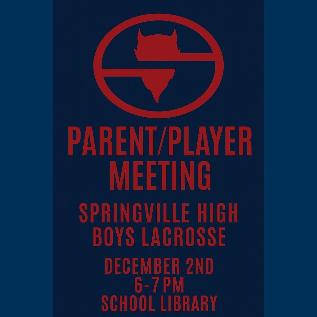 Boys Lacrosse Parent Player meeting