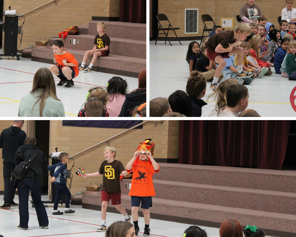 3rd grade strutting like turkeys