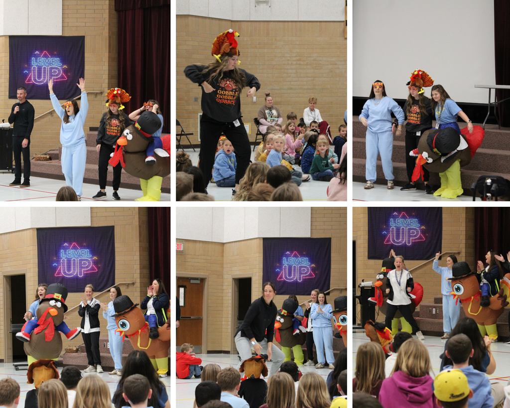 Teachers and staff strutting like turkeys