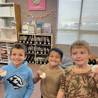 Students making butter