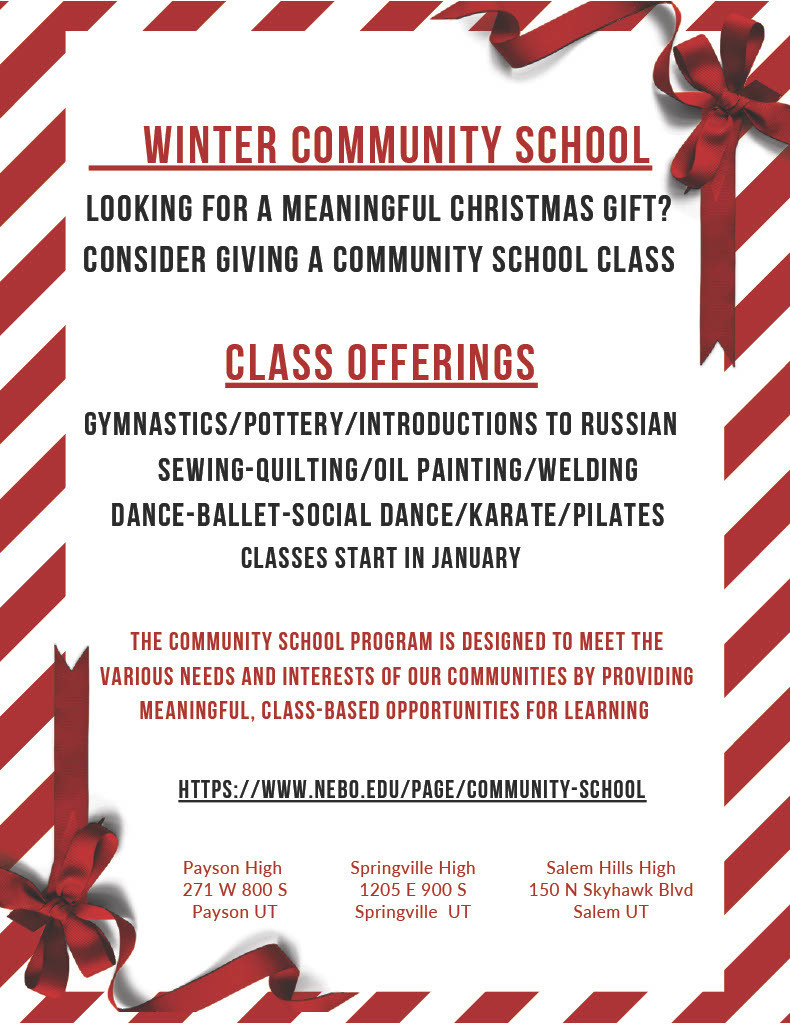 Community School Winter Classes