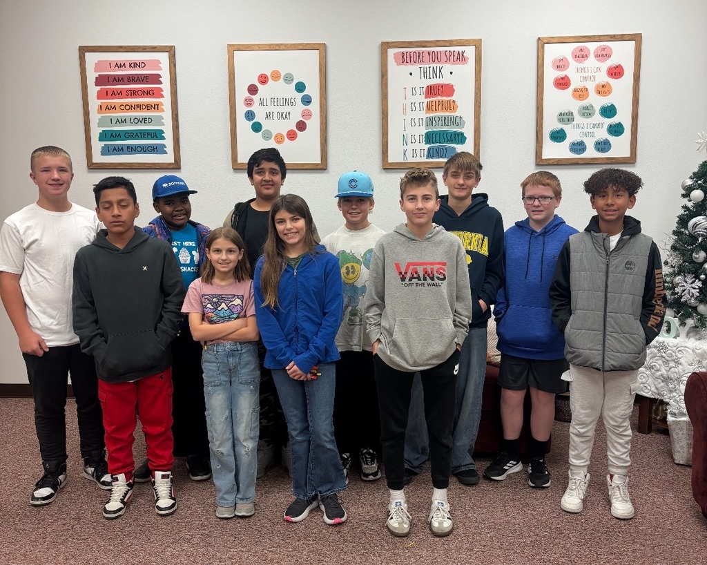 Students that received Climber of the Week award