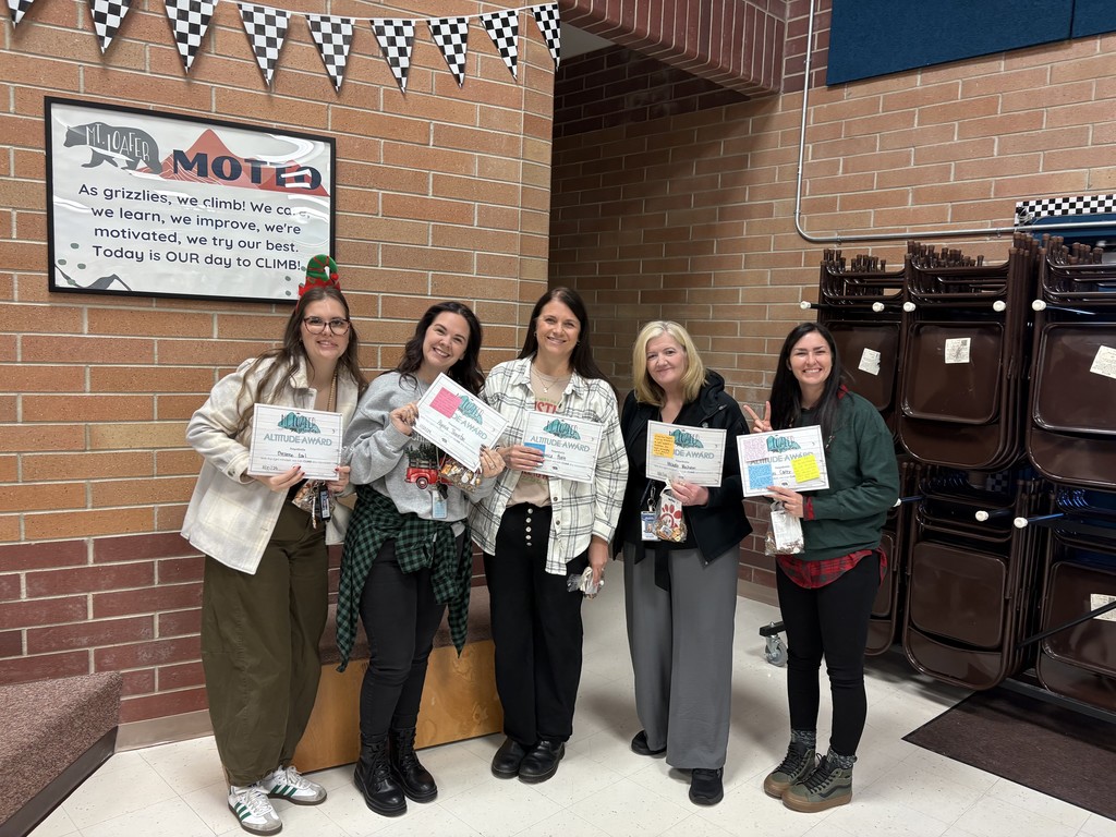 Teacher Altitude Award Winners-November