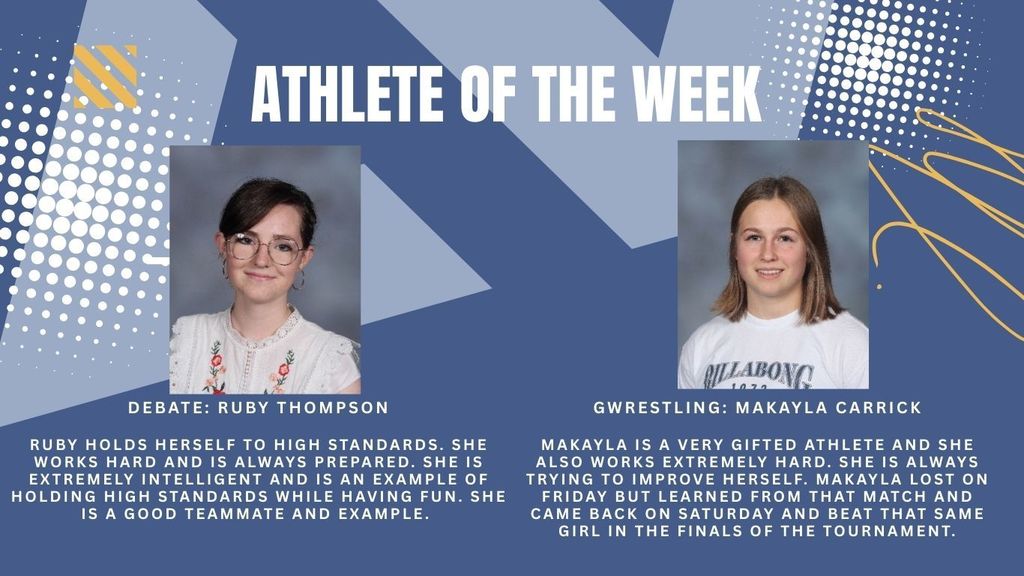 Athletes of the Week- bios