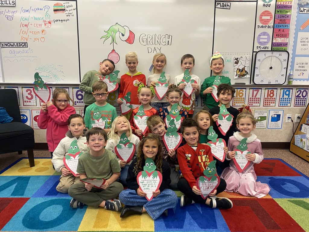 Grinch Day in Ms. Hardy's room.