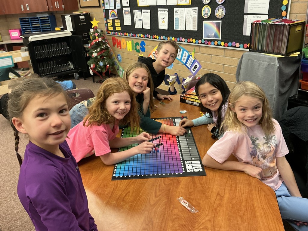 Students participating in Christmas activity.