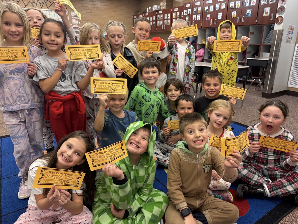 Students participating in Christmas activity.