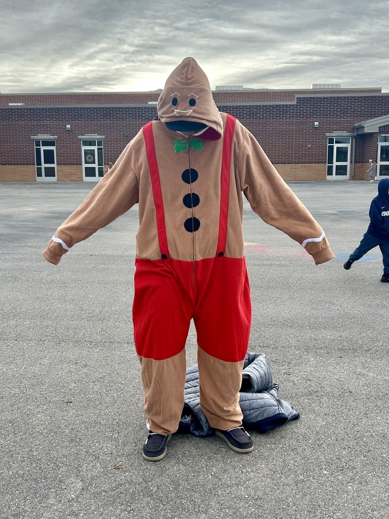 Miss Hailee being the gingerbread man.