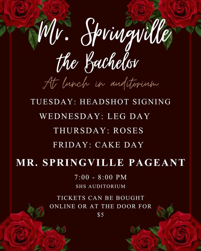 Mr. Springville Week actitivies