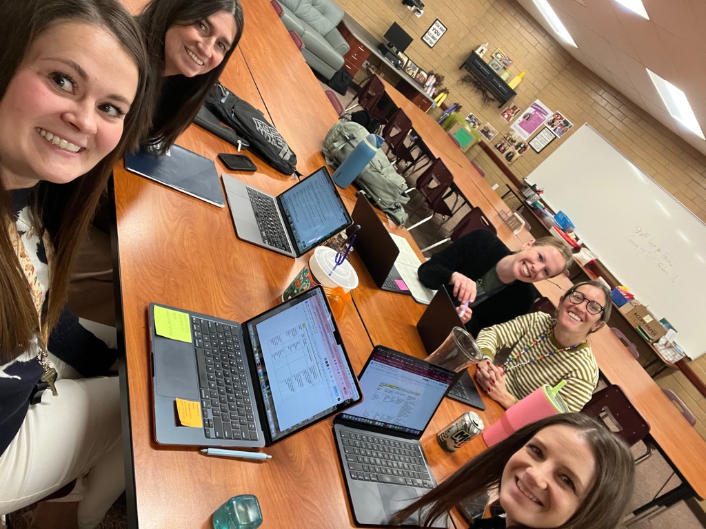 teachers posing with their laptops