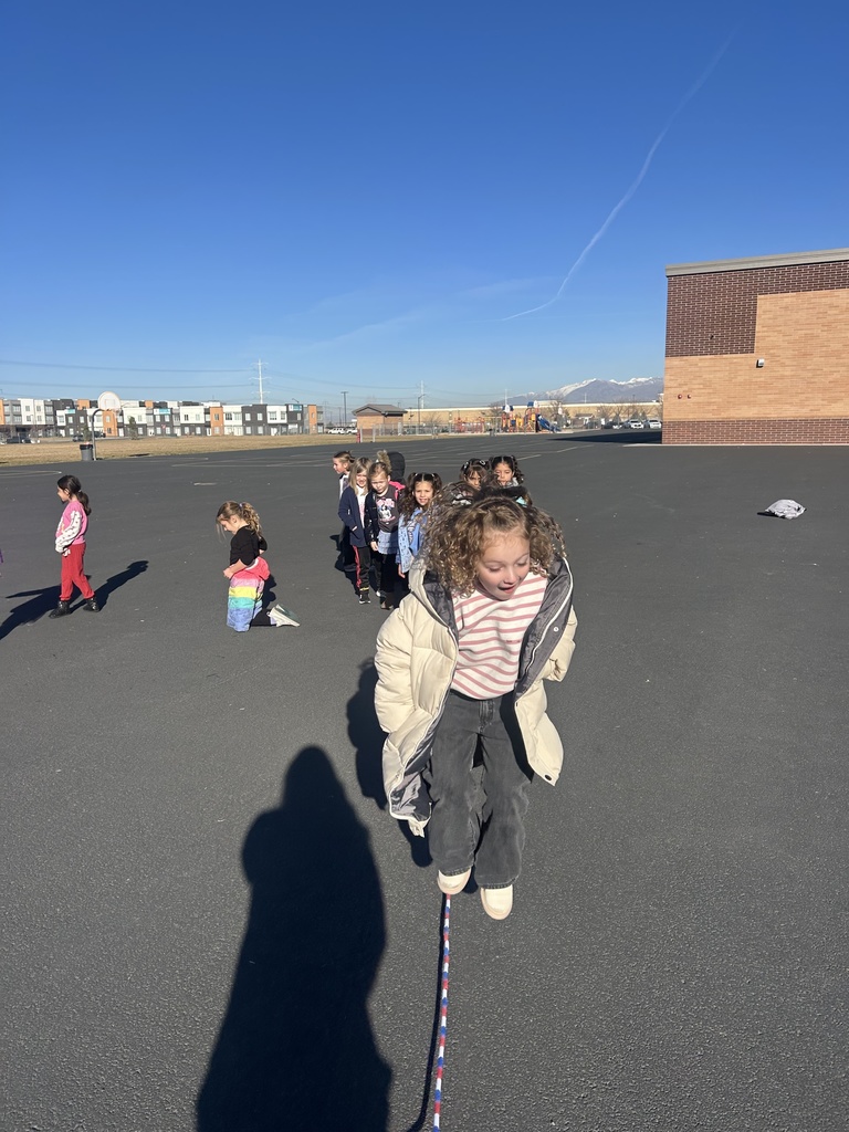 kindergarteners jumping