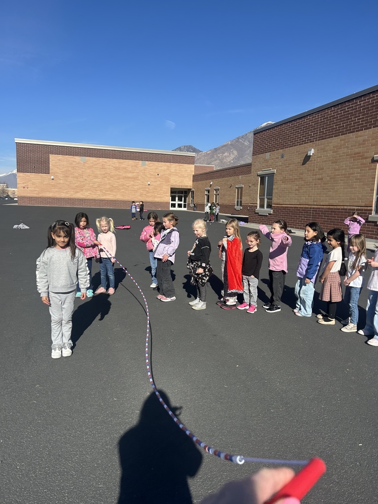 kindergarteners jumping