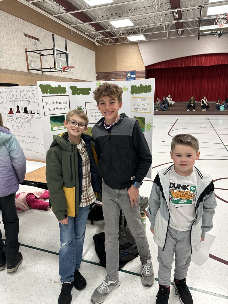 students showing project