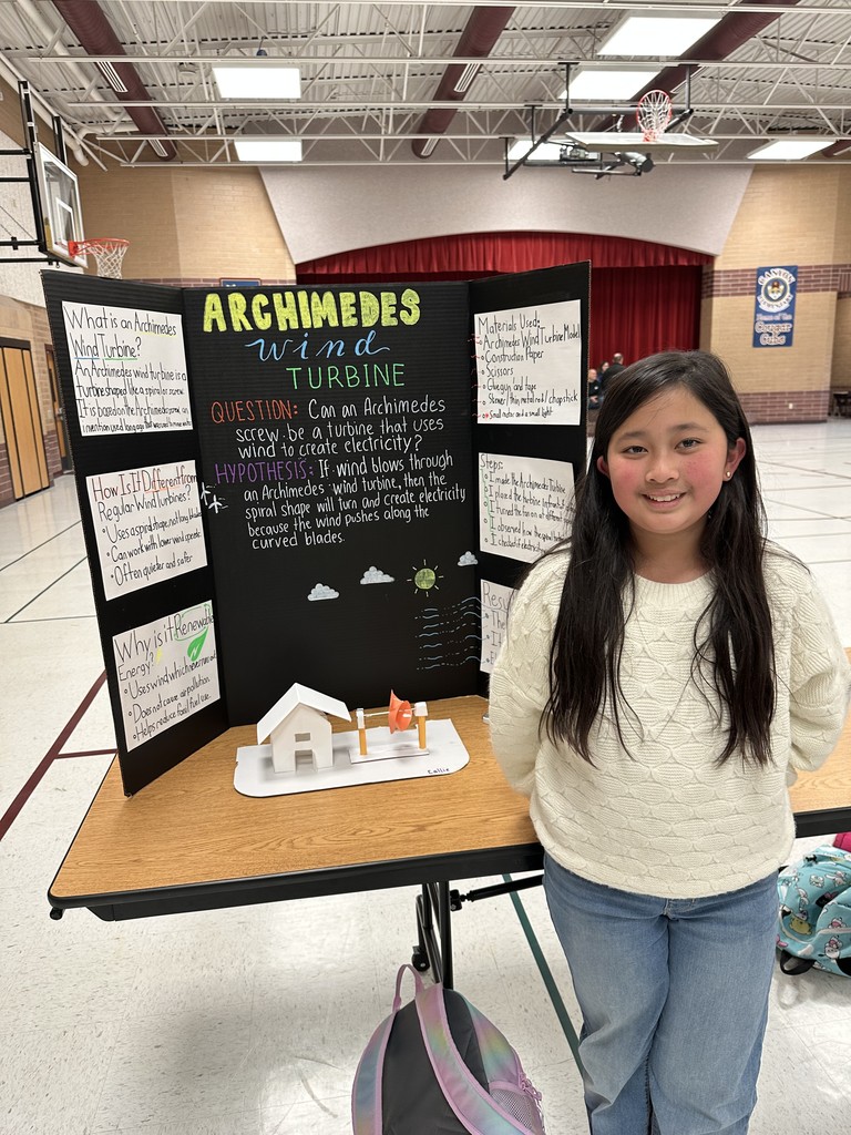 Students showing project