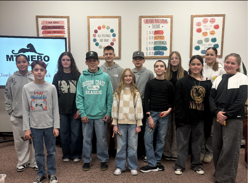 Students that received Climber of the Week award