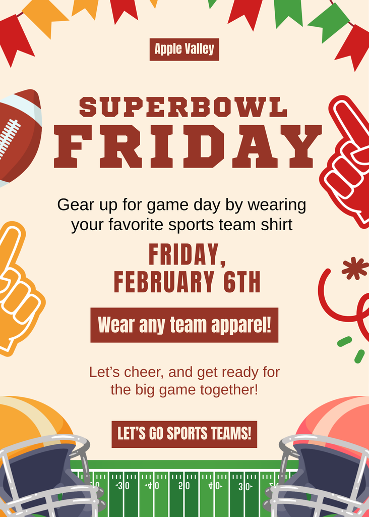 Wear team apparel on Friday Feb 6