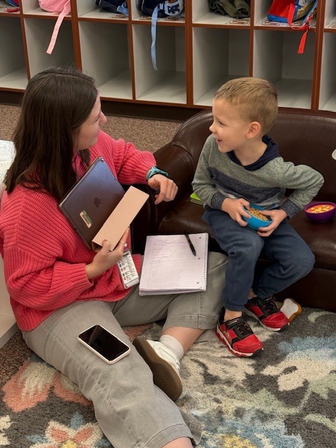 speech tech working with a student