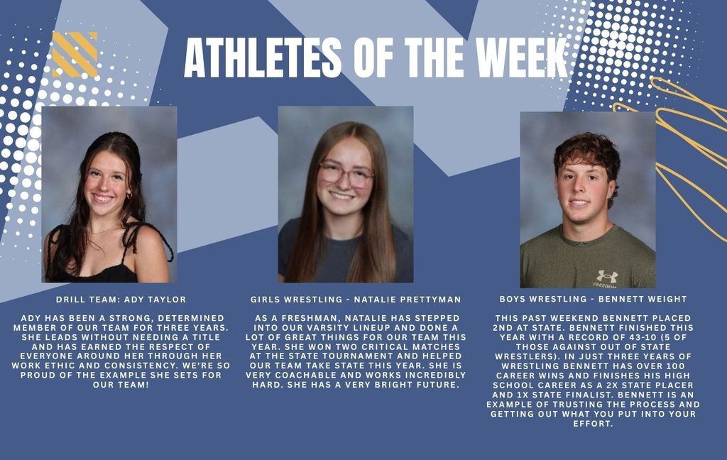 Athletes of the Week- bios
