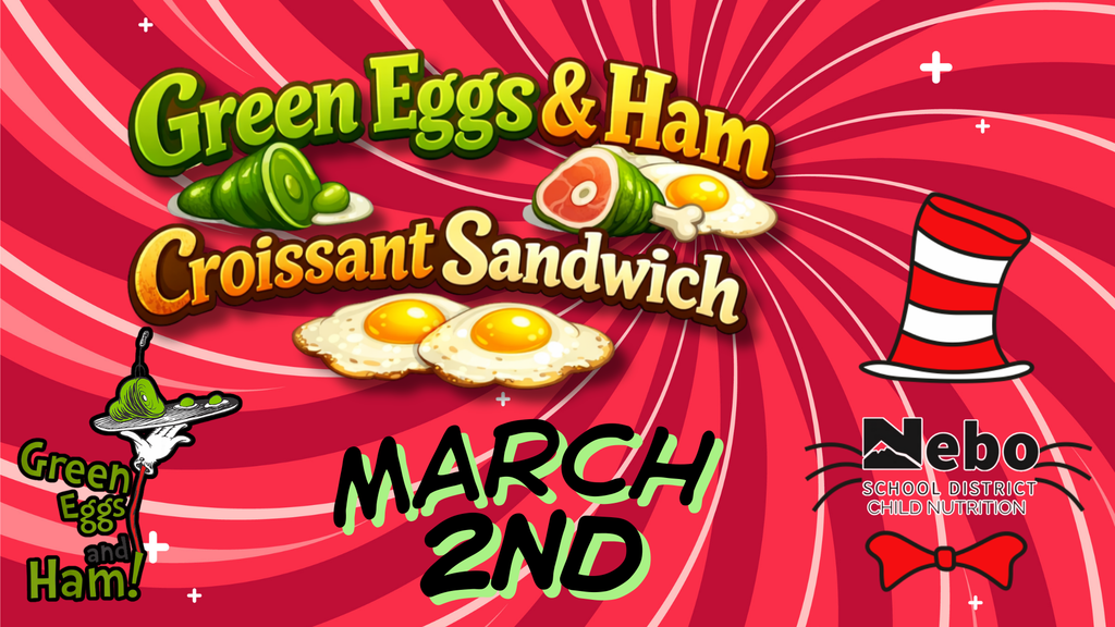 Green Eggs and Ham on Croissant Sandwiches - March 2