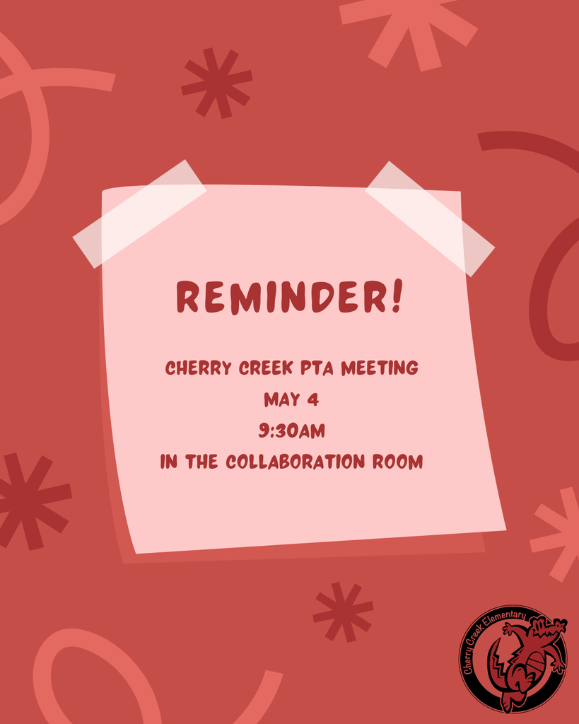 Last PTA Meeting of the Year-May 4th