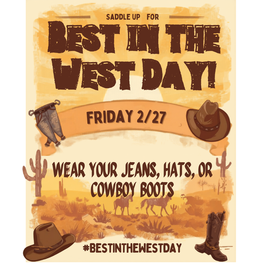 Friday dress up as a cowboy or cowgirl