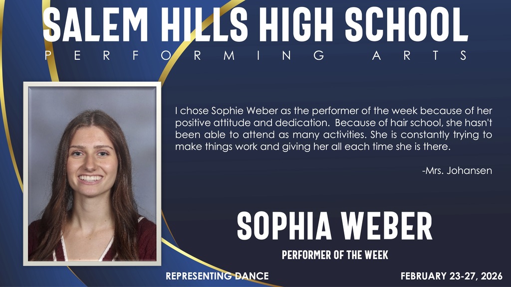Performer of the Week: Sophia Weber
