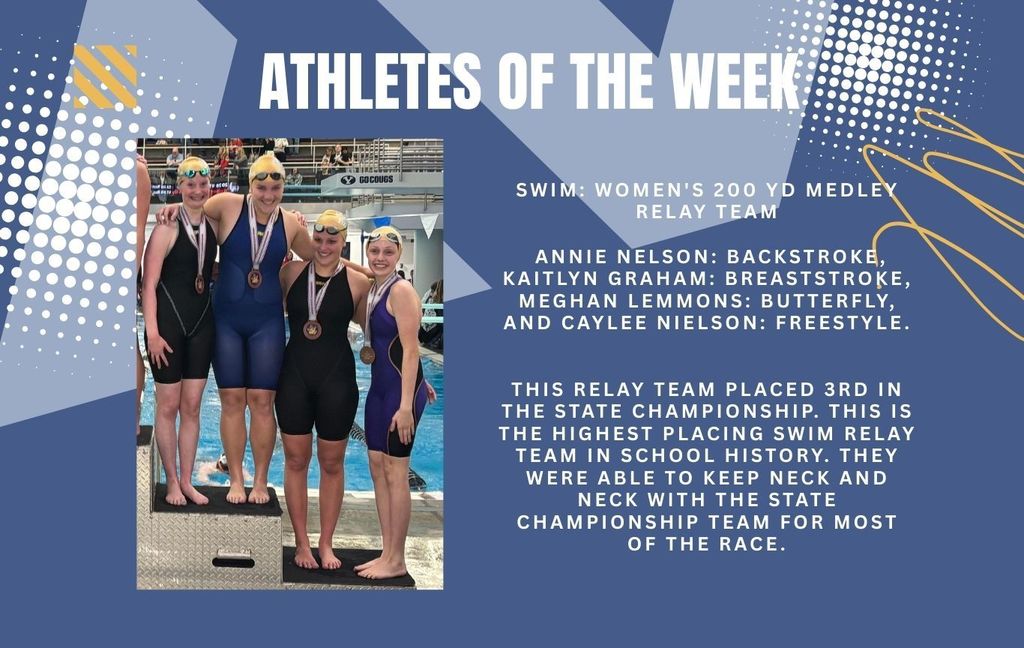 Athletes of the Week- Swim relay team