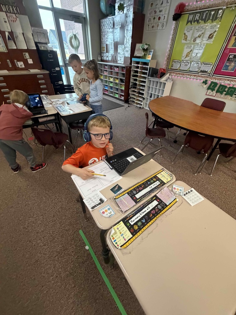 Students working on their chromebooks.