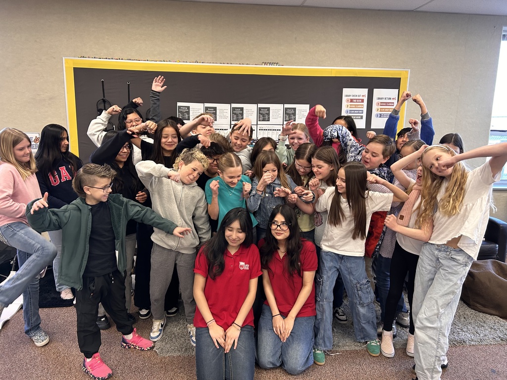 students posing together