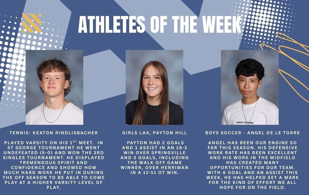Athletes of the Week- bios