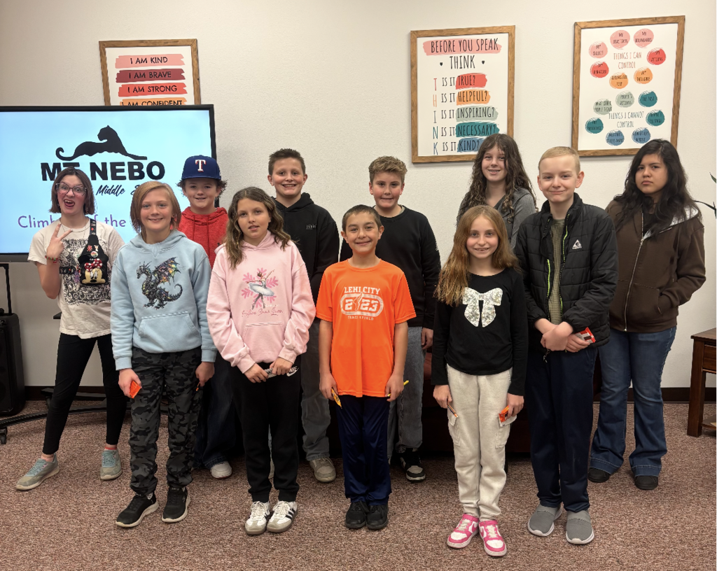 Students that received Climber of the Week award