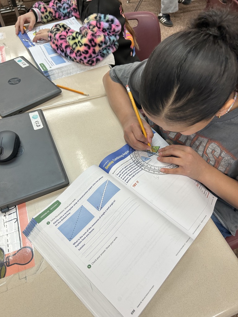 Student drawing angles