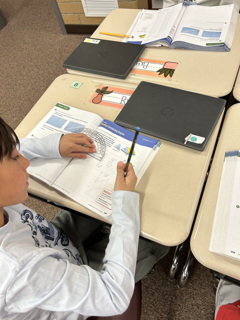 Student drawing angles