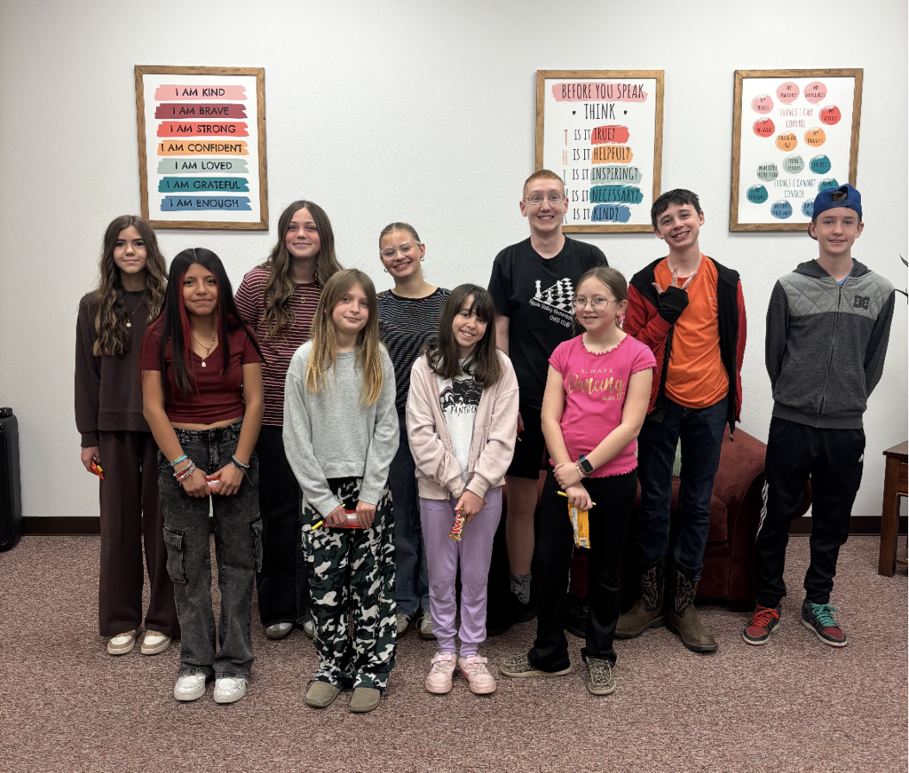 Students that received Climber of the Week award