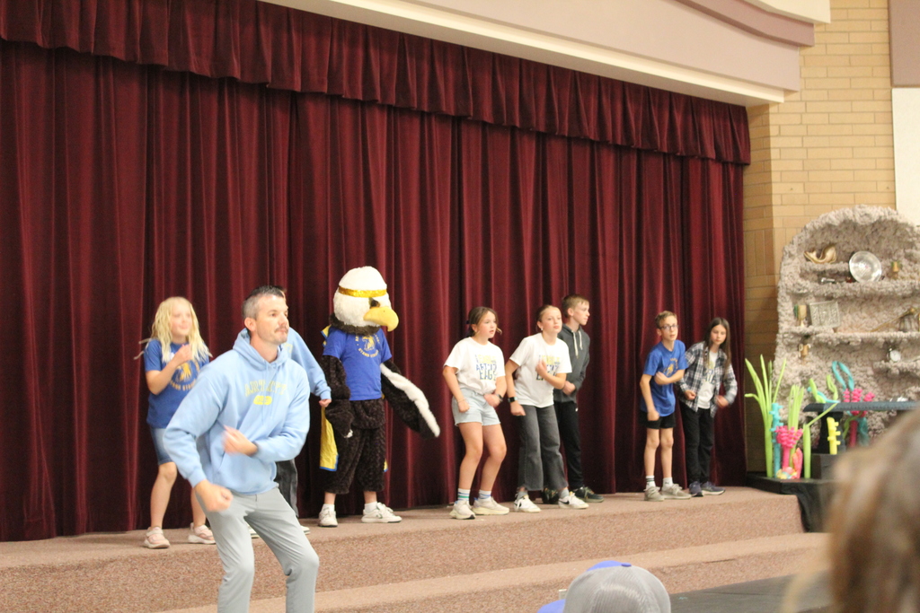 Students and Mr. Cornwall dancing to "Wavin Flag"