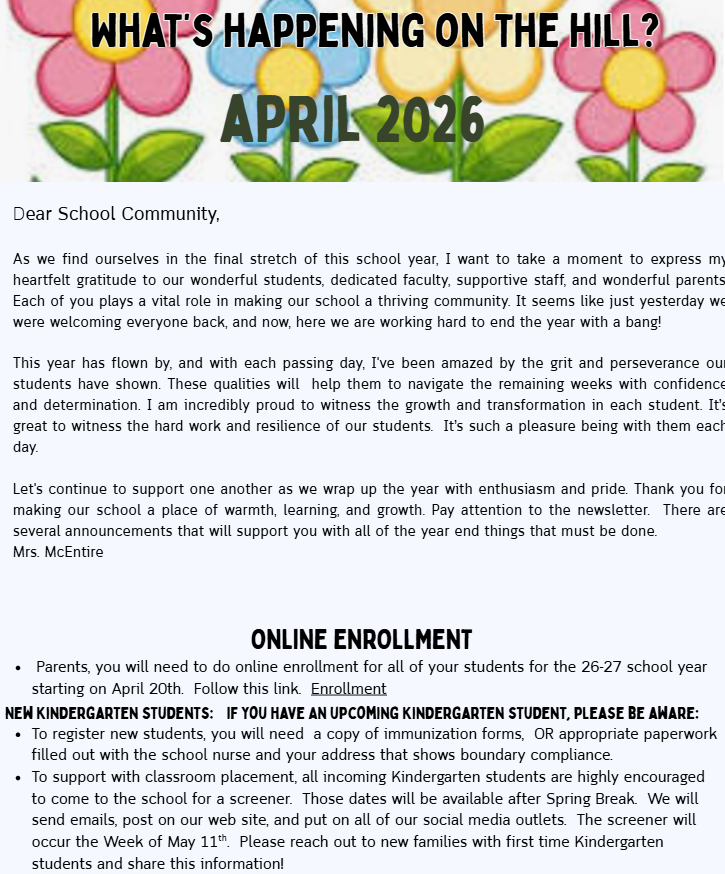 April Newsletter 2026