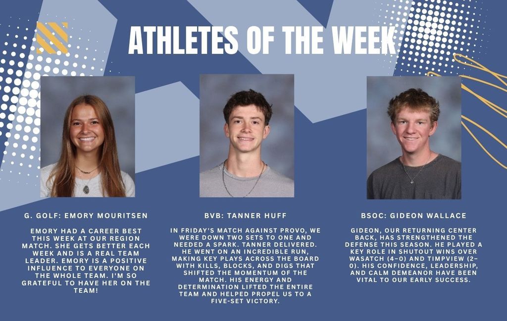 Athletes of the Week- bios