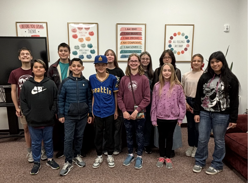 Students that received Climber of the Week award