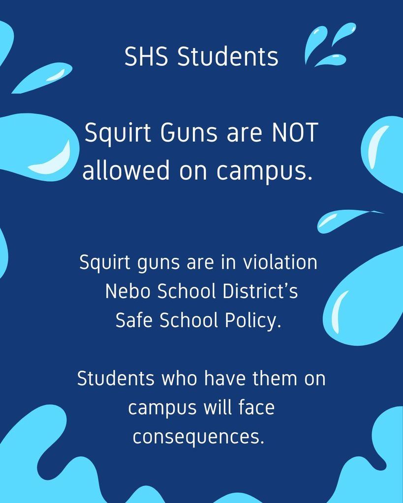 No squirt guns on campus