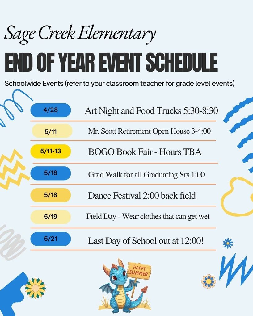 Calendar for End-of-Year