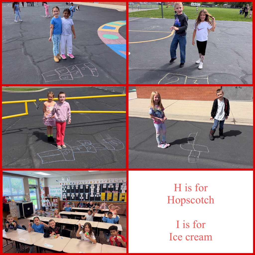 Hopscotch and Ice cream for the 1st Graders