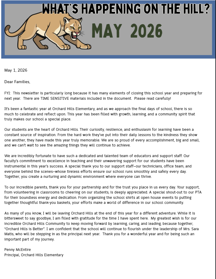 May Newsletter 2026
