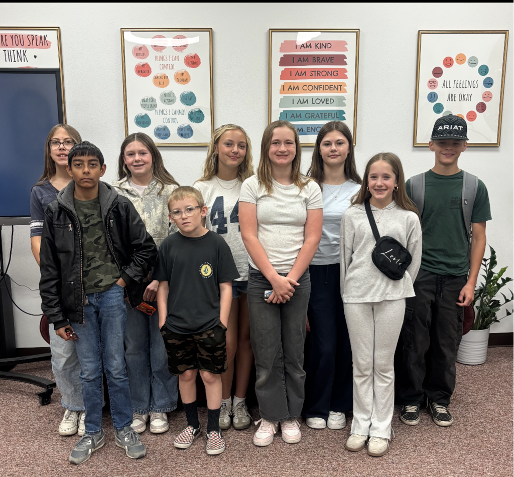 Students that received Climber of the Week award