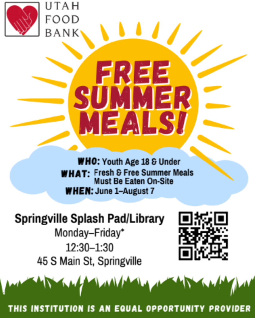 flyer about free lunches in the summer