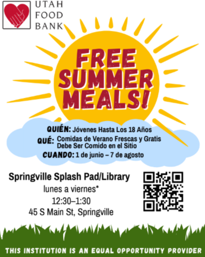 flyer about free lunches in the summer
