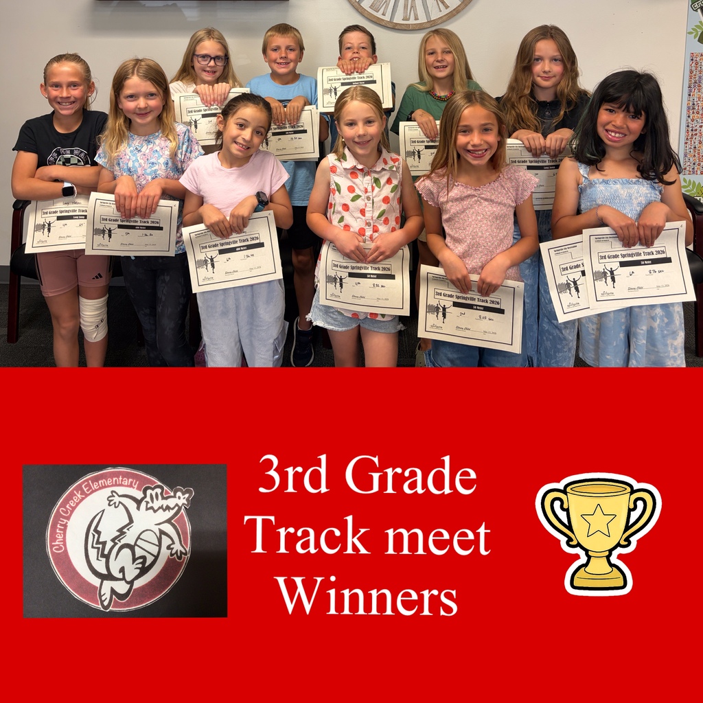 3rd Grade Track meet Winners