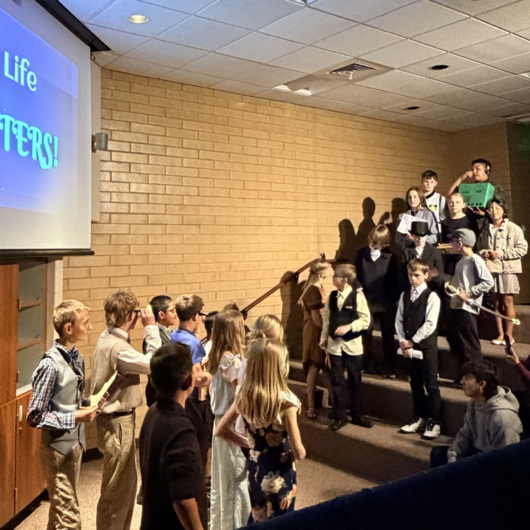 Mr Ewell’s class performing a play