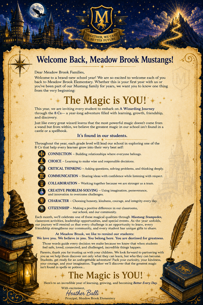 Back to School Letter