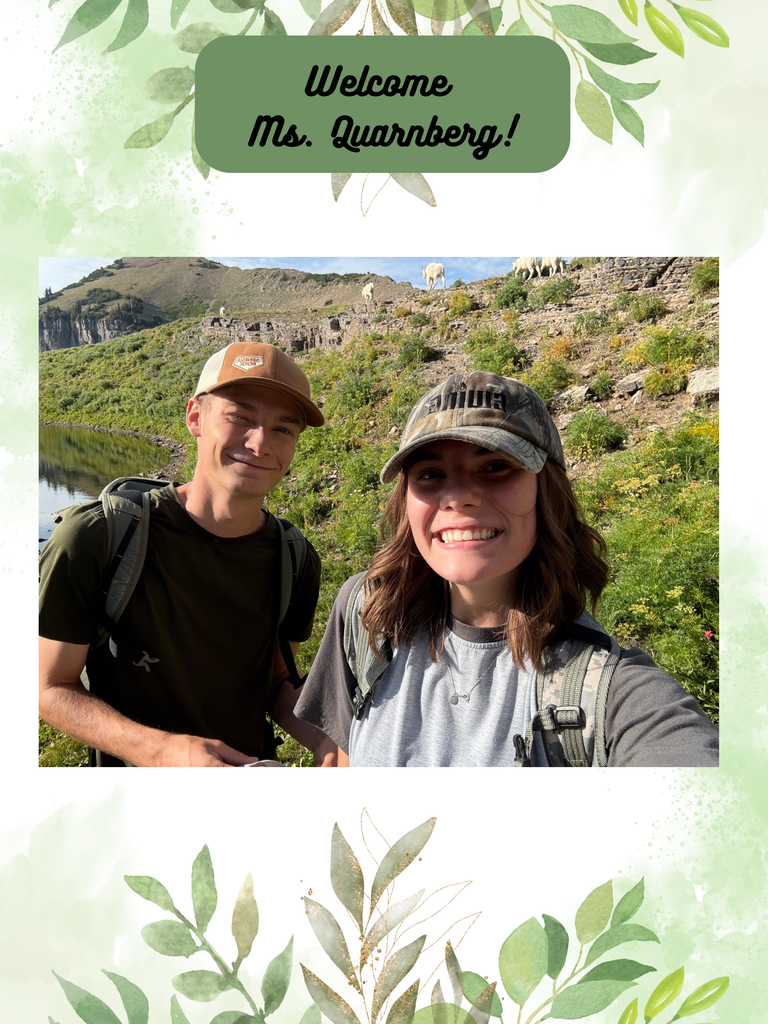 Ms. Quarnberg hiking with her finace
